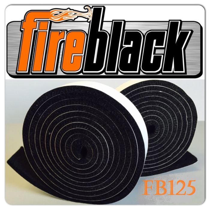 FireBlack125 BBQ smoker gasket (Self stick) - 1 x 1/8