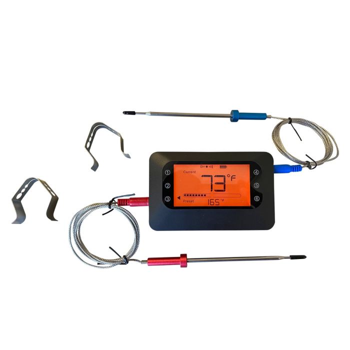 6 Probe Wifi Digital Long range BBQ thermometer w/ Blue tooth 5.0 (Includes 2 thermometers)