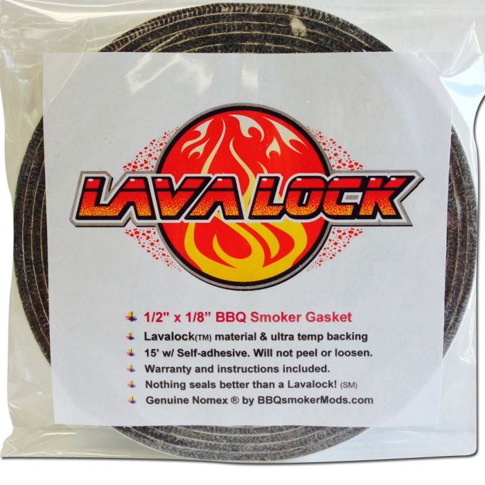 BBQ Gasket High Performance Smoker Seal Self Stick Lava Lock 12 Replacement New 