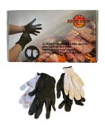 LavaLock® Black Nitrile BBQ Gloves, Disposable food service gloves with heat liners