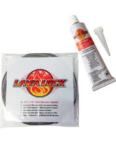 LavaLock Self Stick BBQ Gasket Grey High Temp Smoker Gasket Charcoal Grill Seal 10 ft x 1/4 x 1/2w Self Stick, Grey High Temp Factory Shorts 